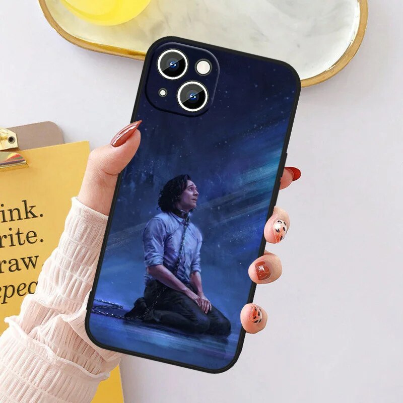 Marvel Lovely Loki Phone Case For Apple iPhone 14 13 12 11 Pro Max mini XS XR X 8 7 6S 6 Plus Black Soft Funda Back Cover Coque. 