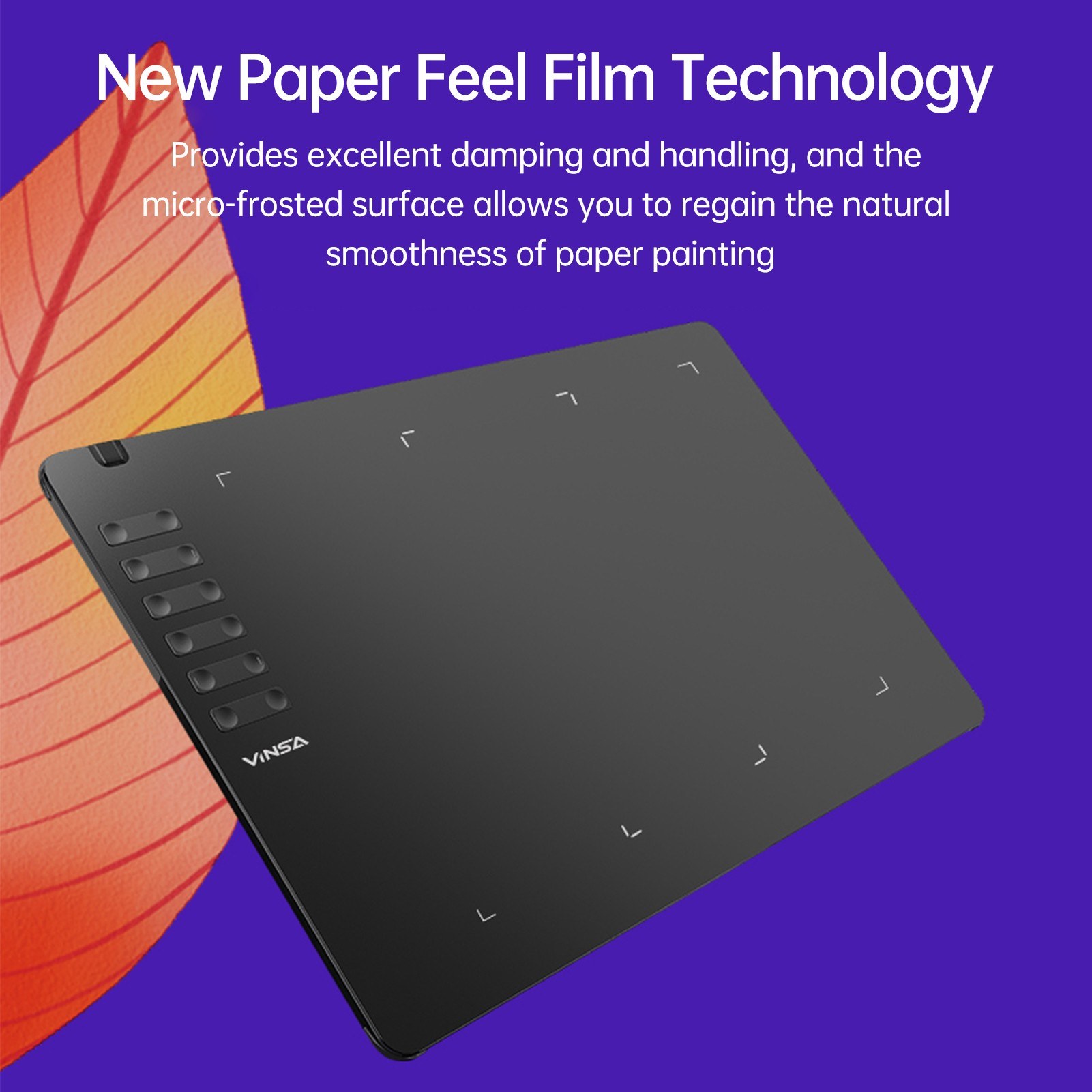 VINSA T906 9.8x 6.1inch Graphics Drawing Tablet Ultra-thin Art Creation Sketch with Battery-free Stylus - 2. 