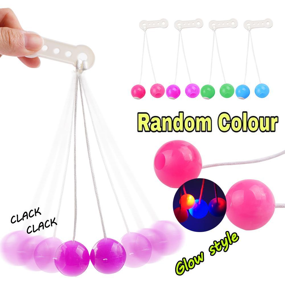 Lato Lato Toys with Light Antistress Noise Maker 4.0 Upgraded High Quality Glow Pro-Clackers Ball Tek-Tek Old School Toys Games. 