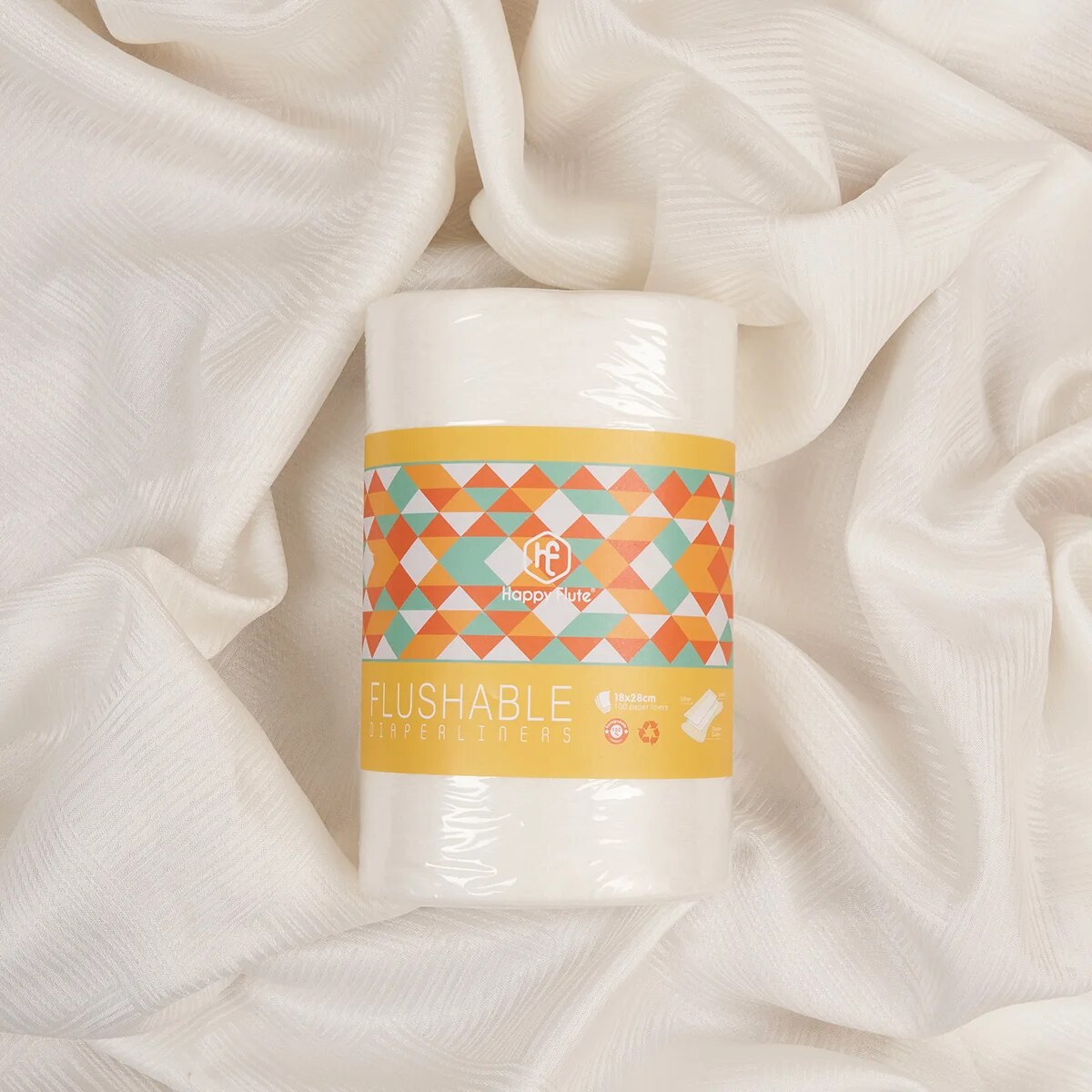 Happyflute 100% Biodegradable Flushable diaper liners disposable cloth diaper liners 100 sheets per roll. 