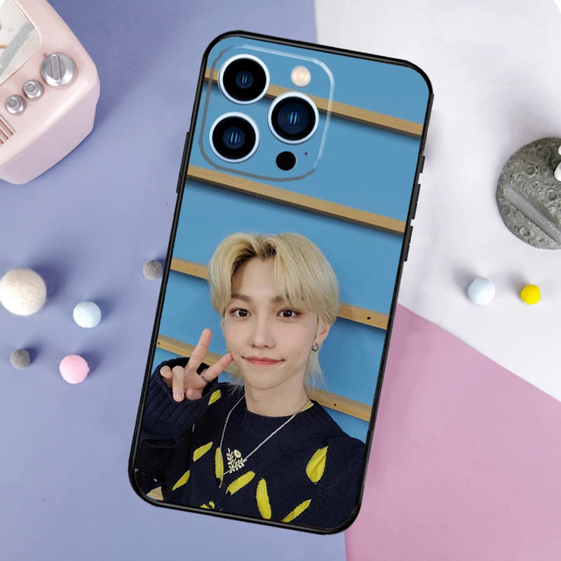 【Solitary waves】Stray Kids Felix Phone Case For iPhone 15 14 Pro Max 11 12 13 Mini XR X XS Max 8 7 Plus SE 2020 Cover. 
