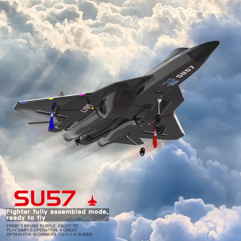 RC Plane SU35 2.4G With LED Lights Aircraft Remote Control Flying Model Glider Airplane SU57 EPP Foam Toys For Children Gifts. 