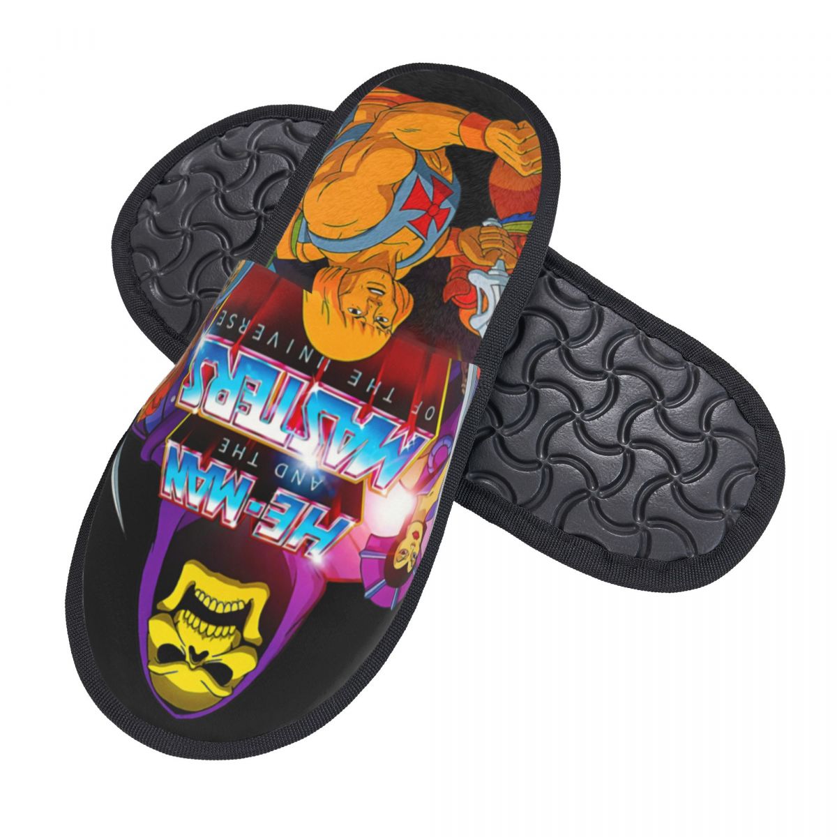 Custom He-Man Masters Of The Universe Cozy Scuff With Memory Foam Slippers Women 80s Skeletor She-Ra Beast Bedroom House Shoes. 