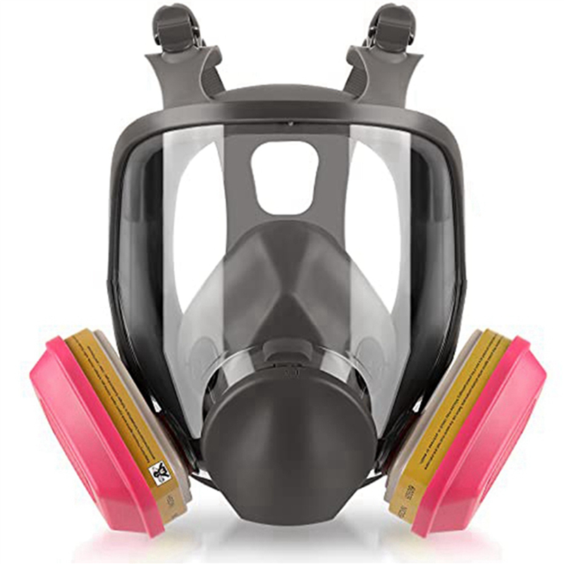 2X Full Face Gas Mask - 6800 Reusable Respirator Mask with 60926 Air Filter for Organic Vapor, Dust, Paint, Formaldehyde