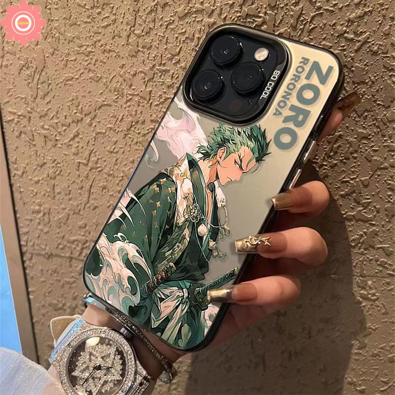 Luxury Metal Lens Case Redmi 13C 12C A1 10C 9T 9C 10 10A 9A 9 12 Note 13 10s 8 10 12 11 9 11s Pro Poco C55 M6 C65 M3 Pro Trend Brand Cartoon One Piece Luffy Cool Zoro Case