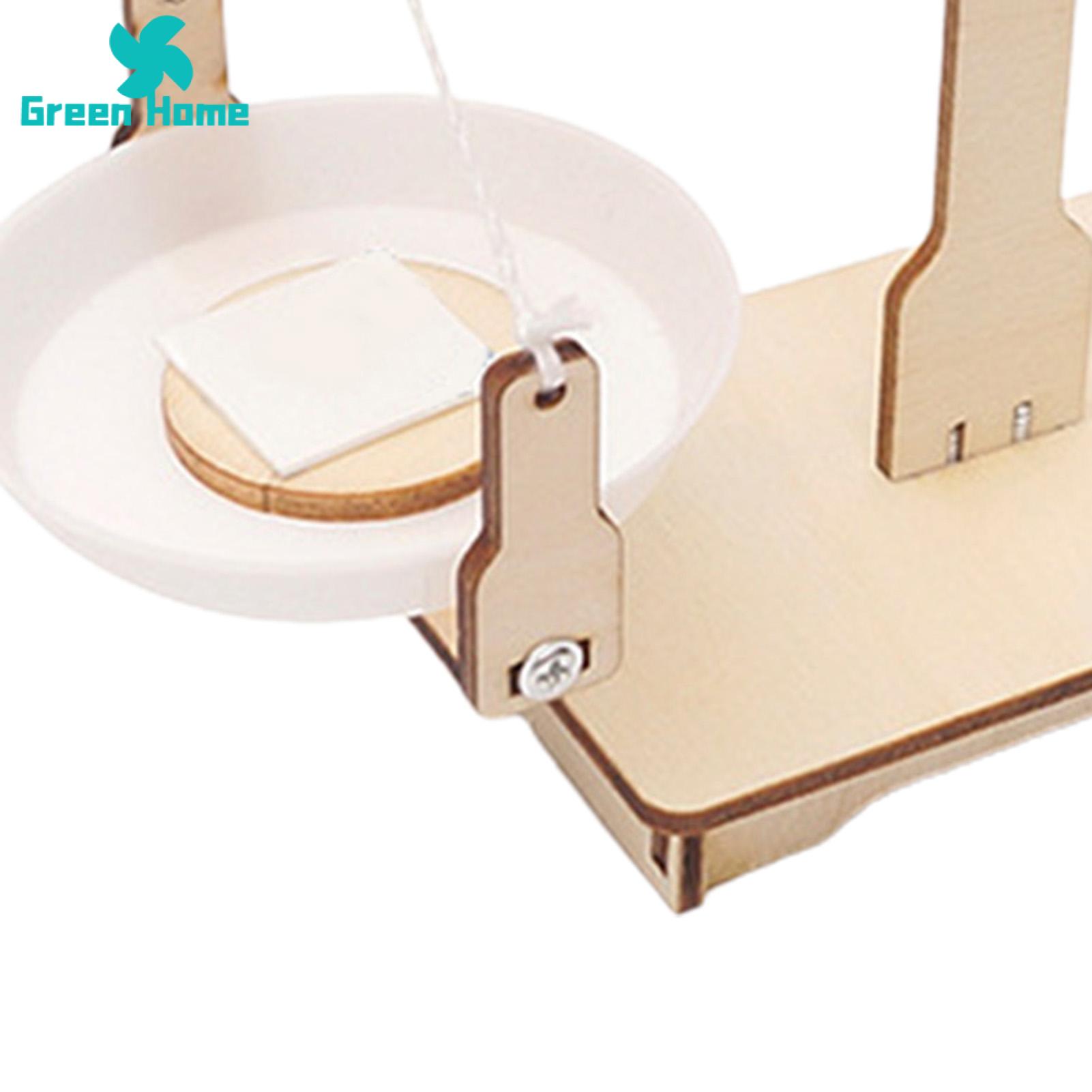 Green Home DIY Balance Scale Creative Thinking Self-assemble DIY Building Balance Scale Model. 