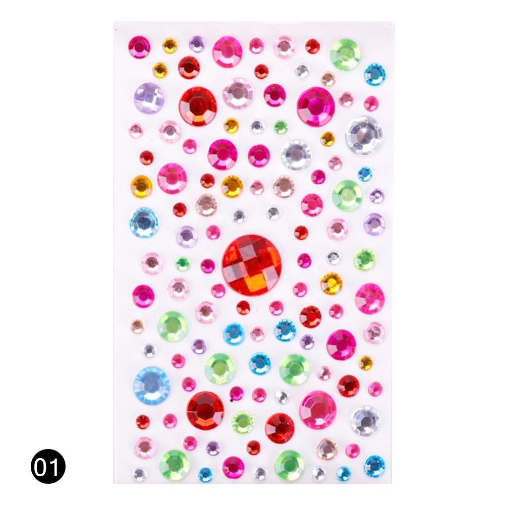 Multicolor Rhinestone Stickers DIY Self Adhesive Colorful Gem Embellishment Stickers. 