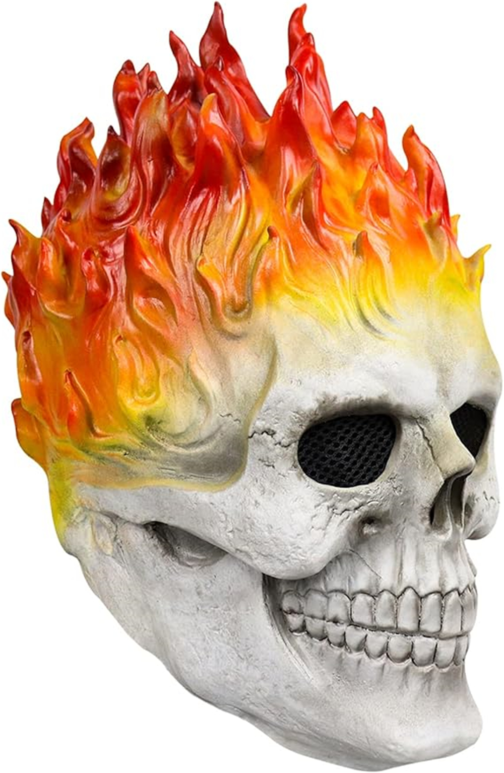 Bulex Halloween Ghost Rider Red Flame Skull Mask Horror Ghost Full Face Latex Masks Cosplay Costume Props. 