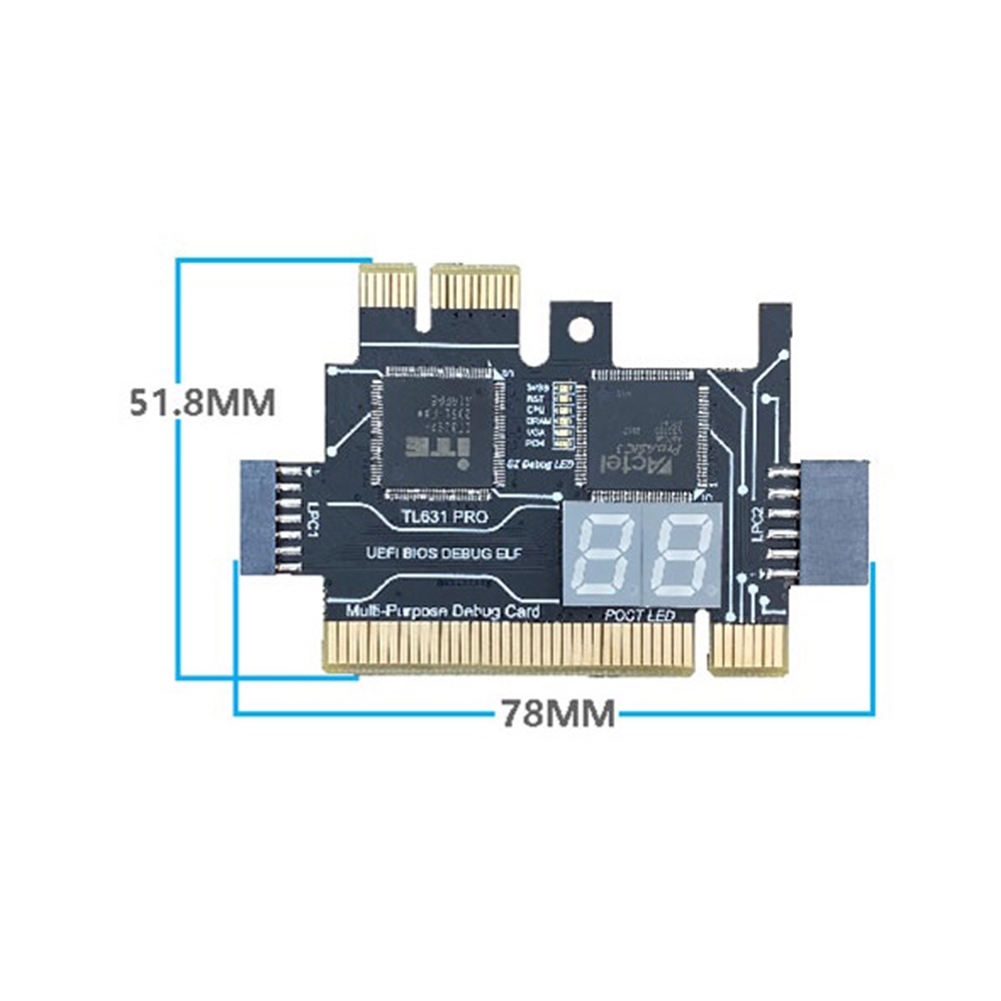 TL631 PRO Laptop PCI Diagnose Card PC PCI-E for MINI LPC Motherboard Diagnostic Analyzer Tester Debug Cards Multifunction Diagnostic Card. 