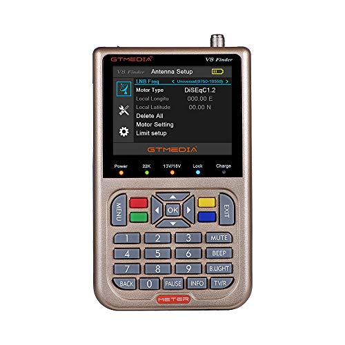 GTMEDIA V8 Finder Satellite Finder DVB-S2/S2X Digital High Definition Sat Finder DVB S2 HD 1080P Satellite Meter Satfinder (used product). 