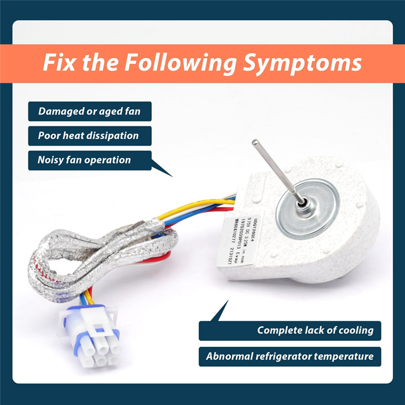 WR60X10277 Upgraded Refrigerator Evaporator Fan Motor Replacement for Fridge Freezer Evap Replace Parts 197D2039P013. 
