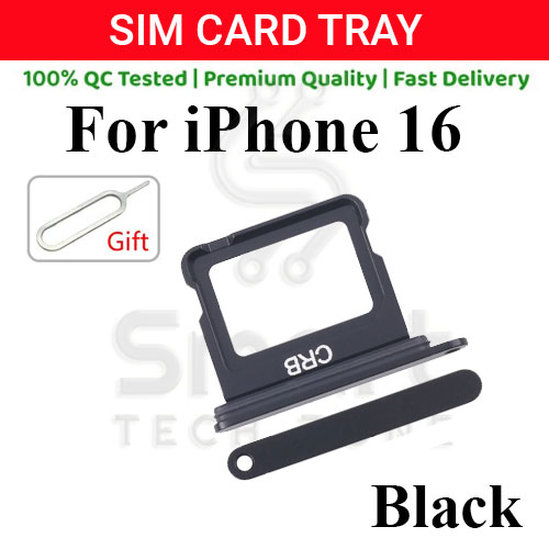 Apple iPhone 16/16 Pro/16 Pro Max Dual Sim Tray Slot with Sim Ejector Pin Replacement Part. 