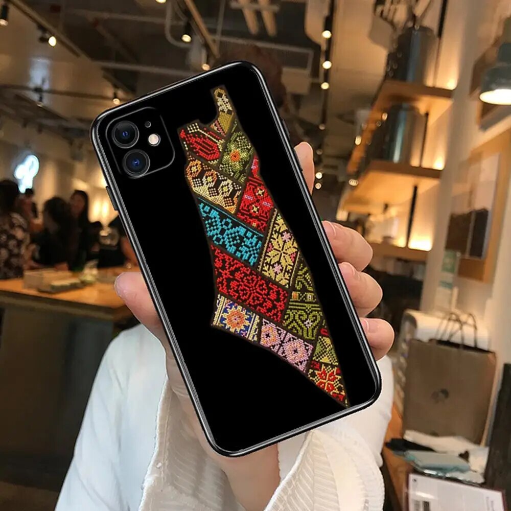 Palestine Map Arabic Phone Cases For iphone 13 Pro Max case 12 11 Pro Max 8 PLUS 7PLUS 6S XR X XS 6 mini se mobile cell. 
