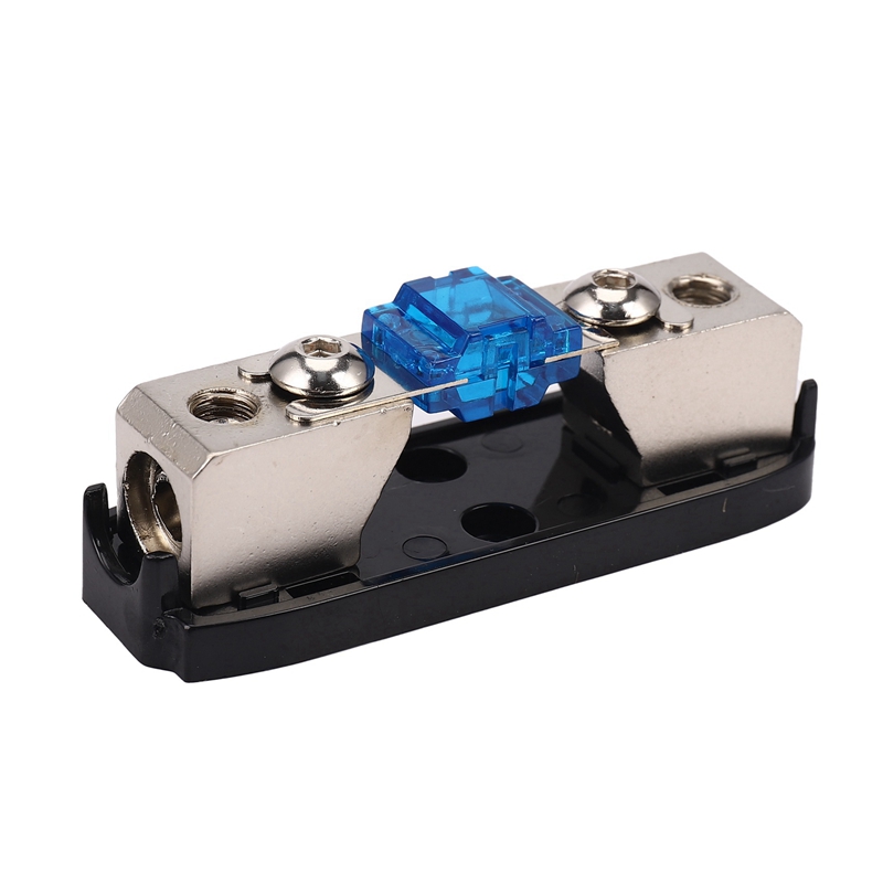QUANBU 10X Car Stereo Fuse Holder, Auto Agu Audio Fuse Box Power Distribution Block 4Ga in 4Ga Out,Single Way. 