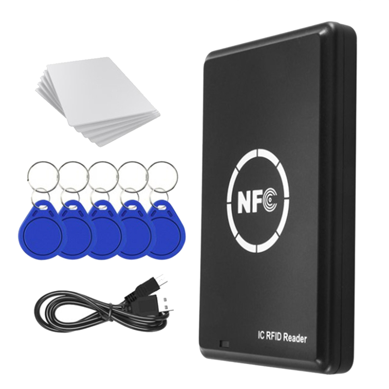 RFID NFC Copier Duplicator 13.56KHz Key Fob NFC Smart Card Reader Writer 13.56MHz Encrypted Programmer USB UID T5577 Accessories. 