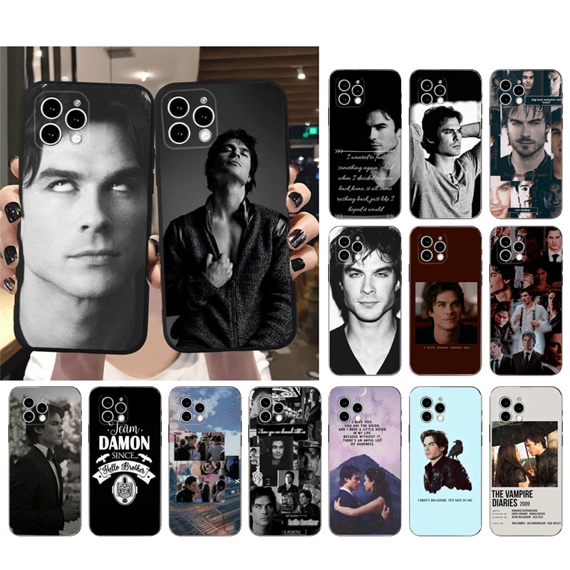 Phone Case For iphone 15 14 Pro Max 13 12 11 Pro Max XS XR X 12mini 14 Plus SE The Vampire Diaries Damon Salvatore Case Funda