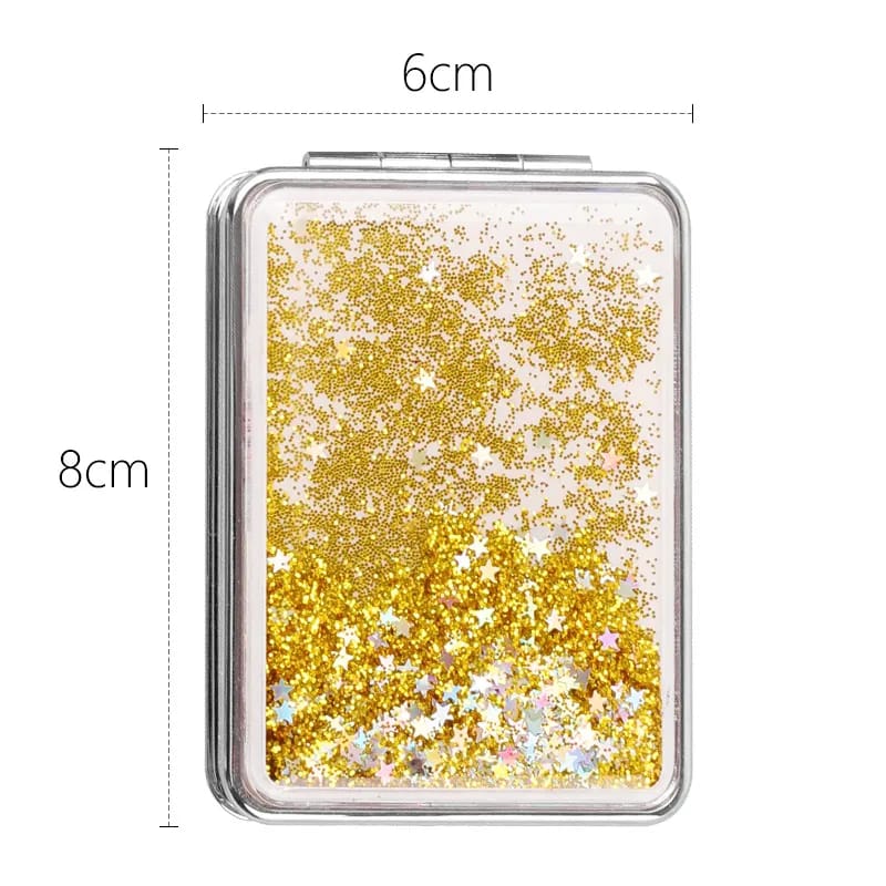 Flowing Sparkling Sand Mini Mirror Compact Pocket mini Mirrors. 