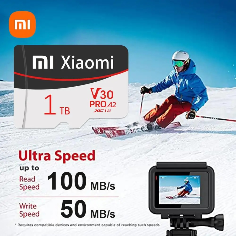 Xiaomi 2TB Micro SDXC TF SD Card A2 V30 1TB Memory Card Camera High Speed Flash SDCard A2 512GB Expanded Storage for Android. 