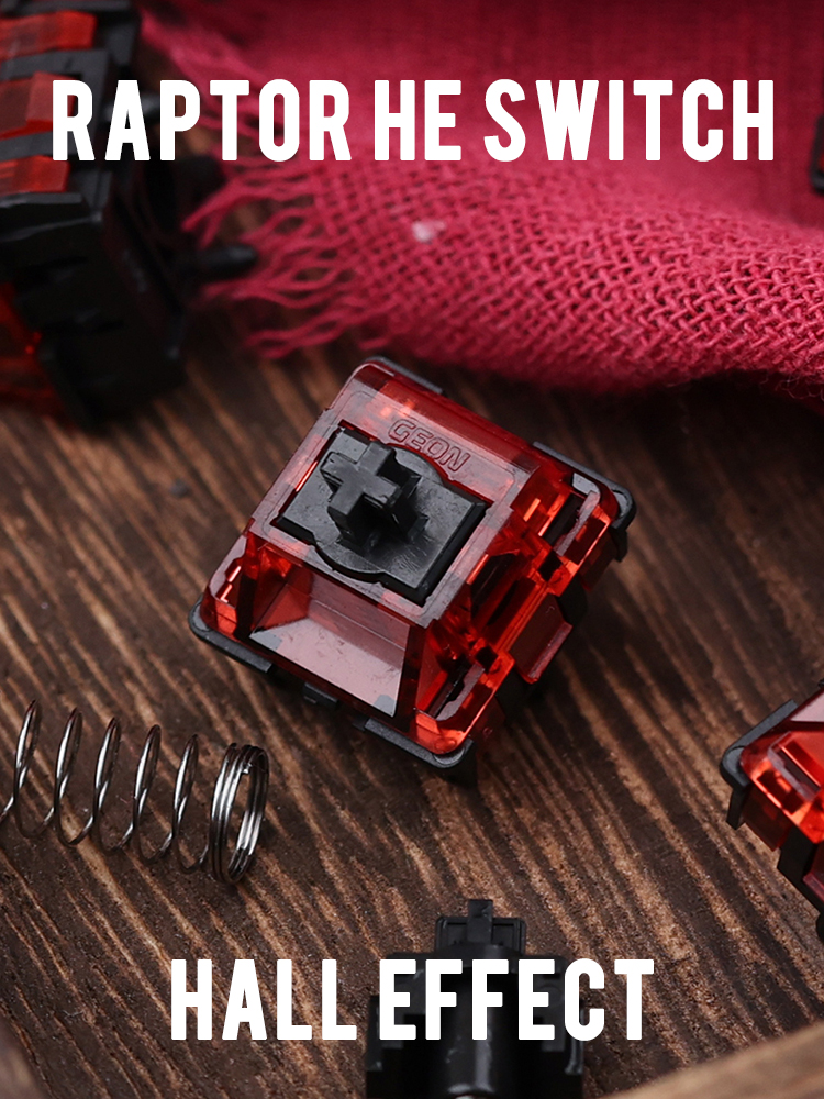 Original Geonworks Raptor HE Switch Wooting 60HE Apex Electromagnetic Trigger Hall Effect Magnetic Switch Keyboard DIY Custom. 