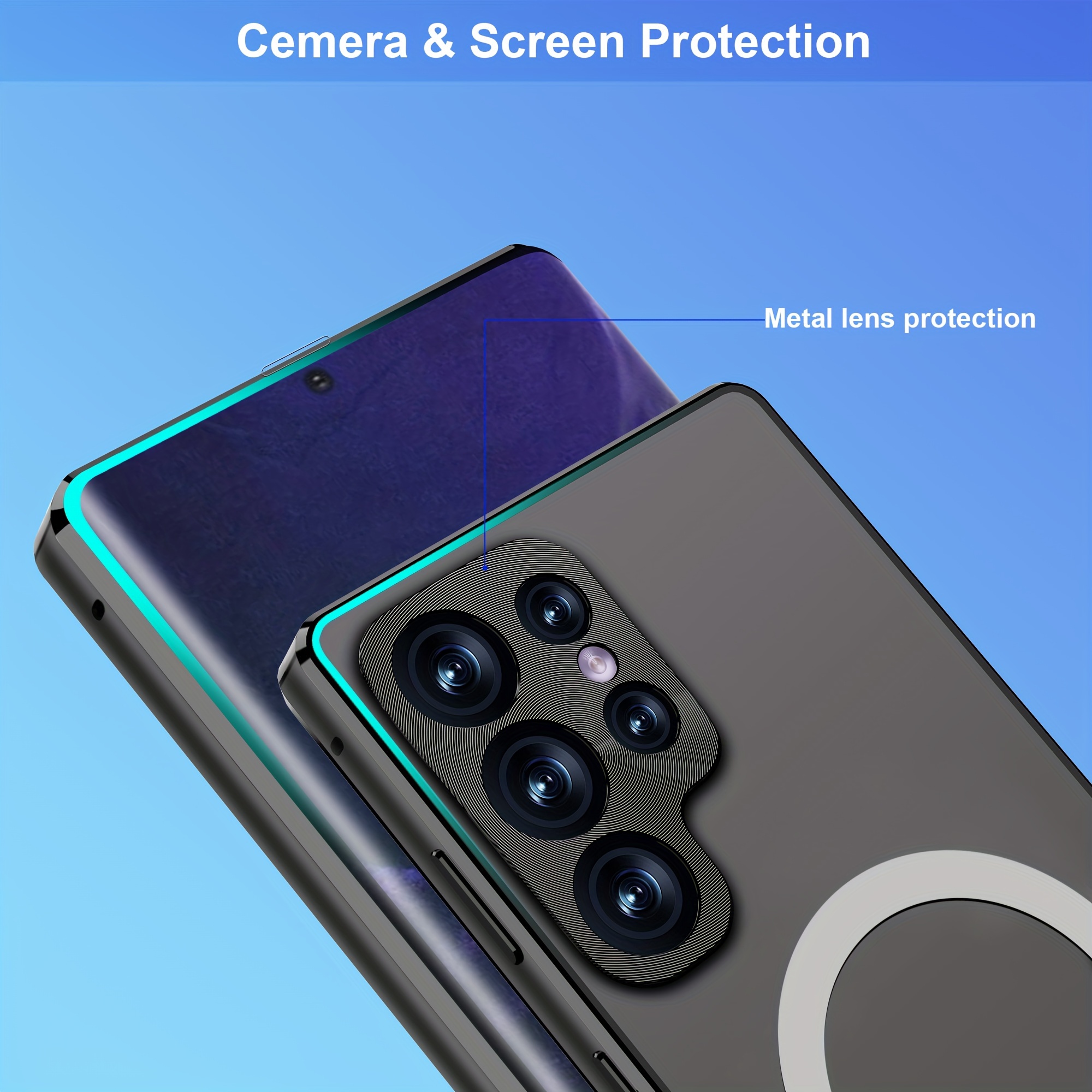 Protective Case For Samsung S22 Ultra/S23 Ultra, Full Body 360 Protector Cover Front Back Phone Case,with Lens Protection And Screen Protection,with Magnetic And Support Wireless Charging. 