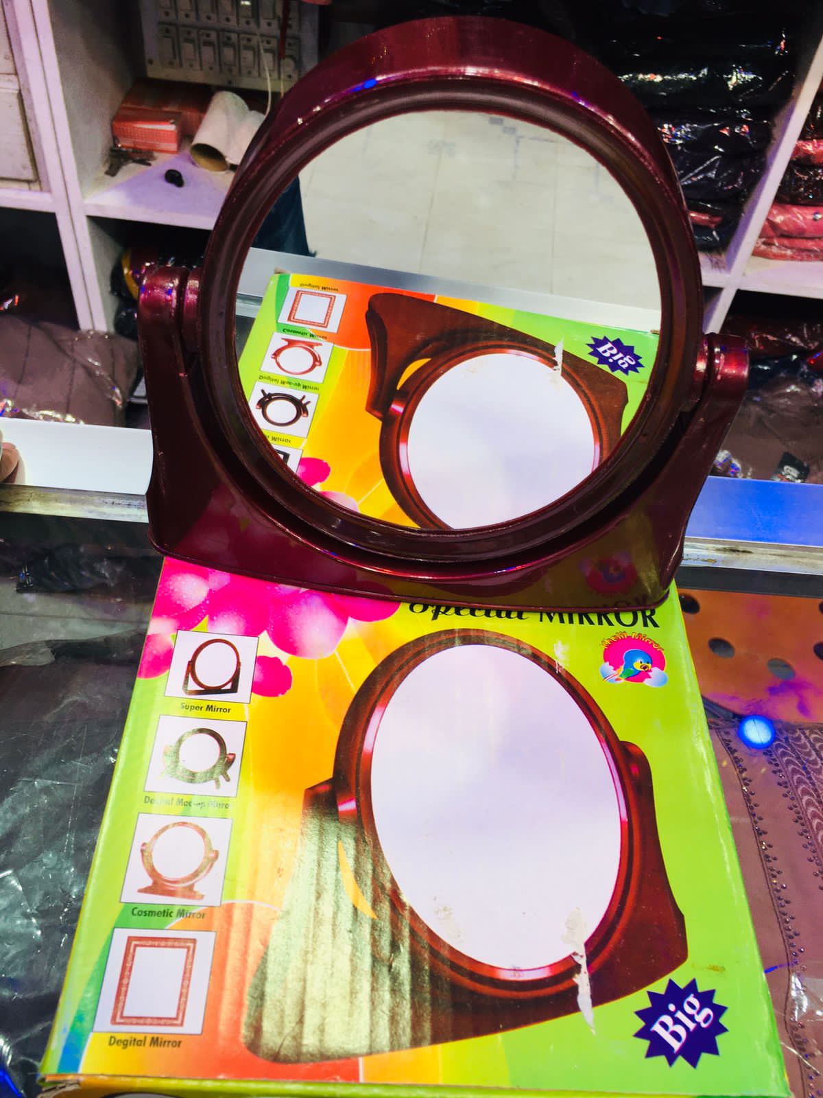 2 Way Table Glass Mirror Both side mirror. 