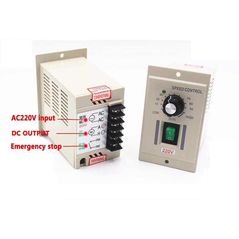 DC-51 dc motor speed controller 0~180VDC output 250W MaX Speed regulator AC220V input-DC 110 V-black. 