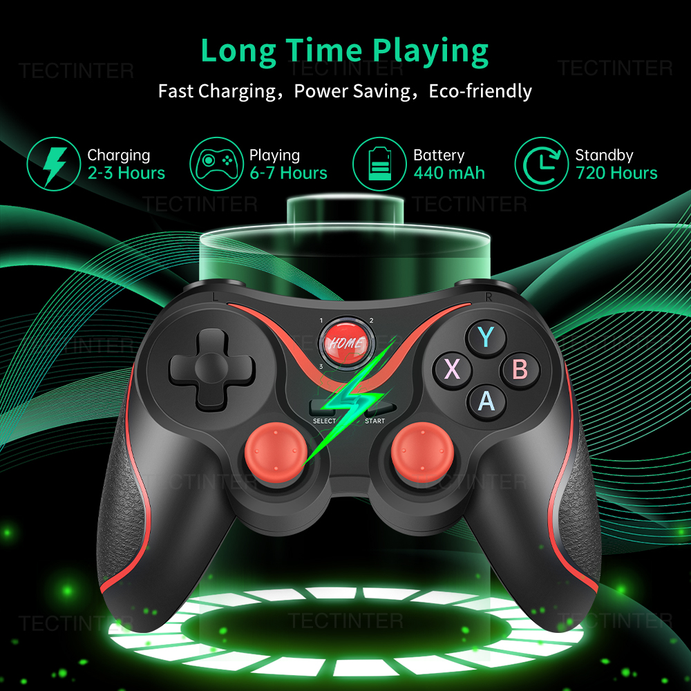 Terios T3 X3 Support Bluetooth Gamepad Joystick For PC/PS3/IOS Phone Wireless Game Controller For Nintendo Switch Accessories. 