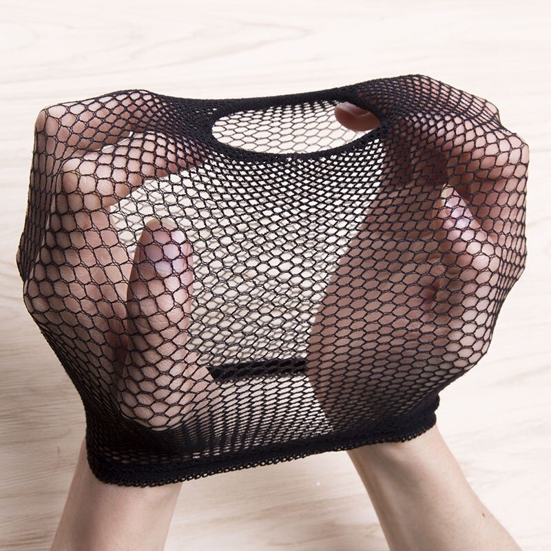 Wig Cap Open End Mesh Net Liner Weaving Cap Brown and Black