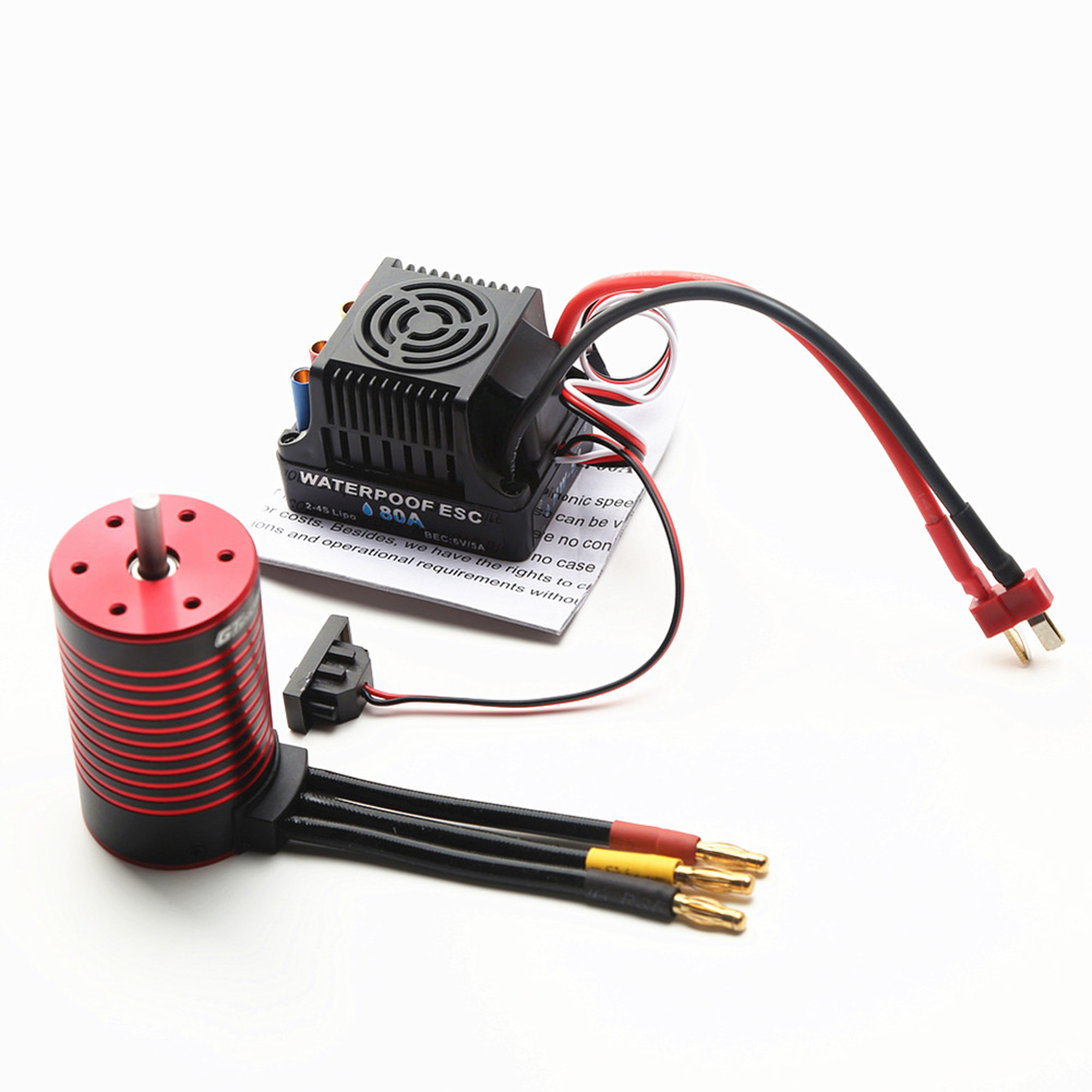 GC 3660 Brushless Motor 2600kv/3100kv/3800kv/4200kv With 80a Brushless Esc Compatible For Traxxas Wltoys Rc Car 1/8/1/10 Tamiya. 