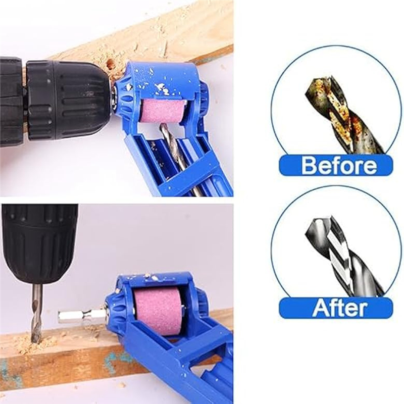 Portable Drill Bit Sharpener with Grinding Wheel Sharpening Drill Bit Tool for Metal Iron Drill Polishing Drill Grinder Durable. 