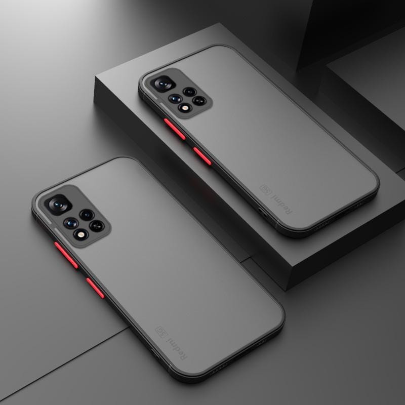 For Xiaomi Redmi Note 11 5G / Redmi Note 11T 5G / Poco M4 Pro 5G - Translucent Smoky Matte Shockproof Back Cover Case - Phone Back Cover. 