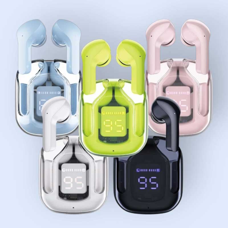 Original TRUE Ultrapods Wireless Earbuds with Display Transparent Design, Bluetooth 5.3 Water Proof, BEST TWS. 