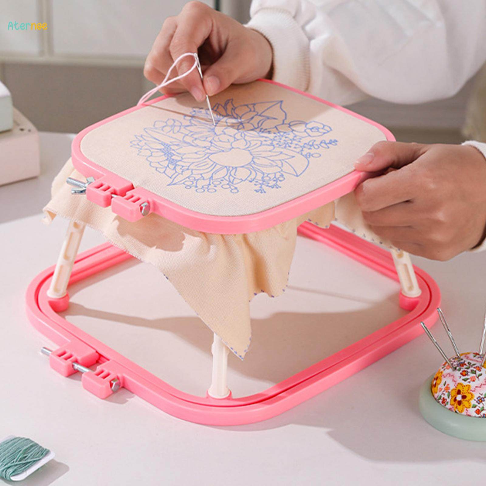 Cross Stitch Rack Sewing Stitching Double Layer Embroidery Frame Lap Stand