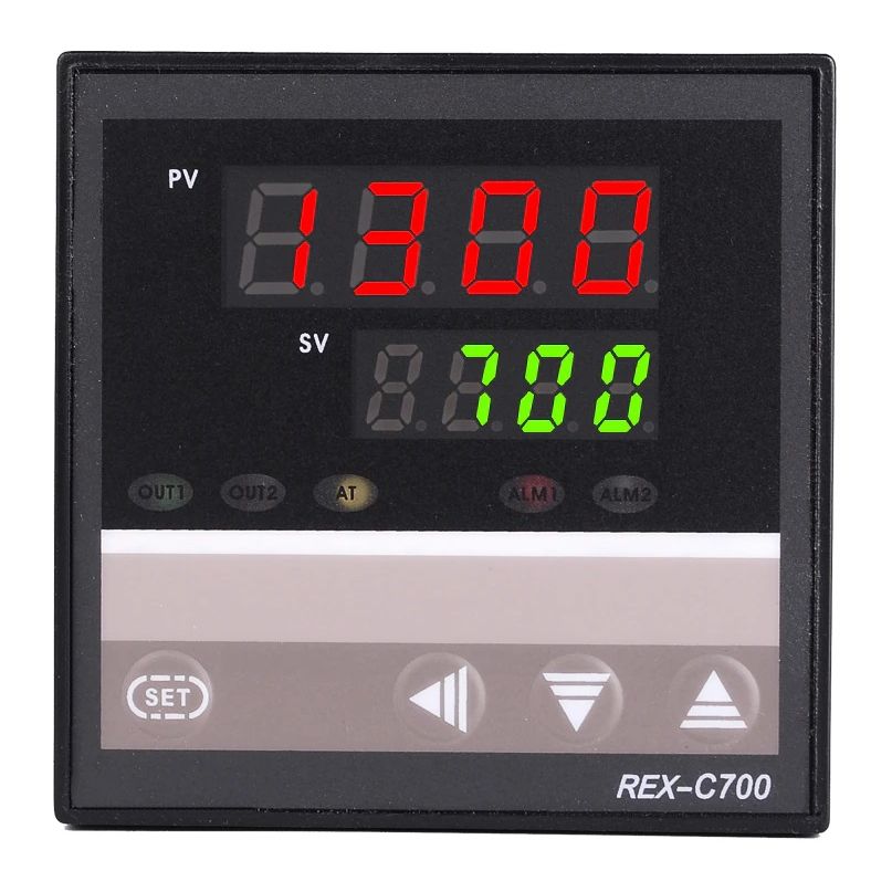 Output 0-1300C REX C-700 PID Temperature Controller Dual LED Display with K Type Thermocouple. 