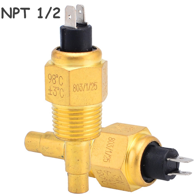 1pcs Vdo 1/2 Npt 21mm Thread Engine Oil Temperature Sensor Water Temperature Sensor & 1pcs Universal Vdo Oil Pressure Sensor 0 to 10 Bars 1/8 Npt Generator Part 10mm. 