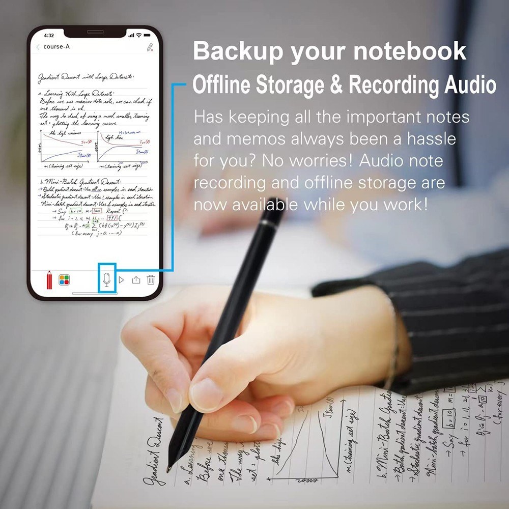 Bisofice Notebook Digital Pen mart Pen Writing et BT Wireless Connection. 