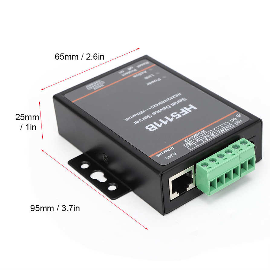HF-5111B Serial Server 3-in-1 RJ45 RS232/RS485/RS422 to Ethernet DTU. 
