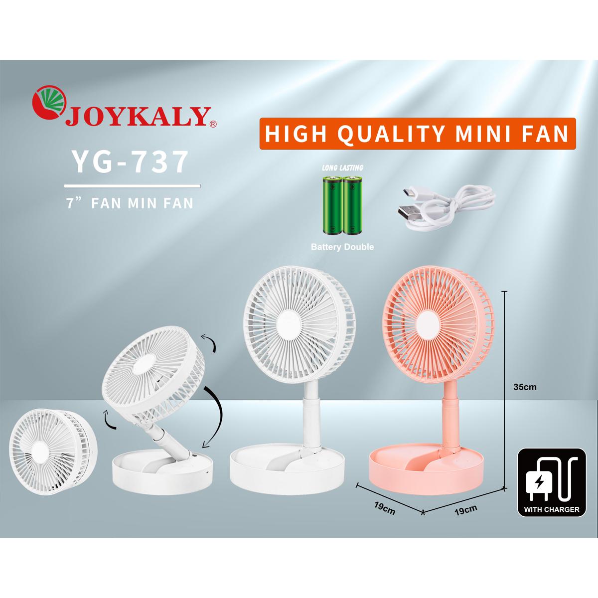 Portable Fan AC/DC Rechargeable Mini Table Fan JOYKALI YG-737