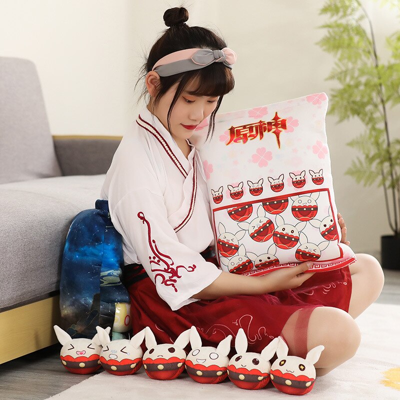 6CM Genshin Impact Slime Klee Bouncing Duduke Two-dimensional Cute Doll Plush Toy Birthday Present Game Peripherals Collect. 