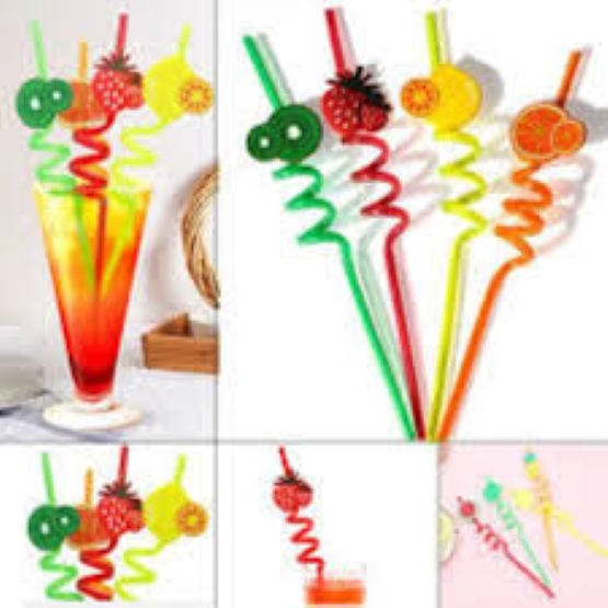 Juice straw for drinking juice with dear once. 