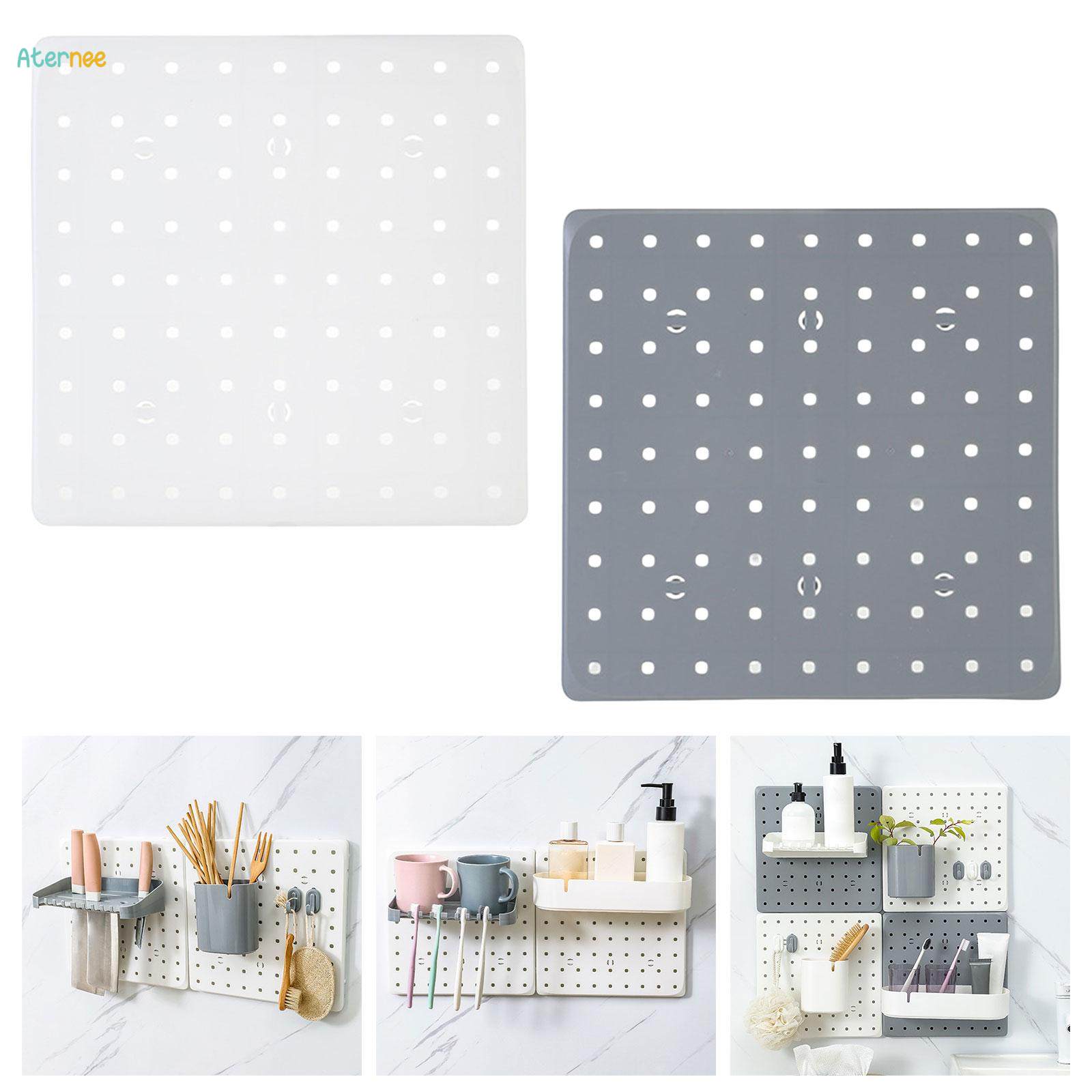 Hole Board Storage Board, Pegboard Wall Panel, Free Combination, Multifunctional No Punching DIY Pegboard Combination Board for Entrance Garage. 