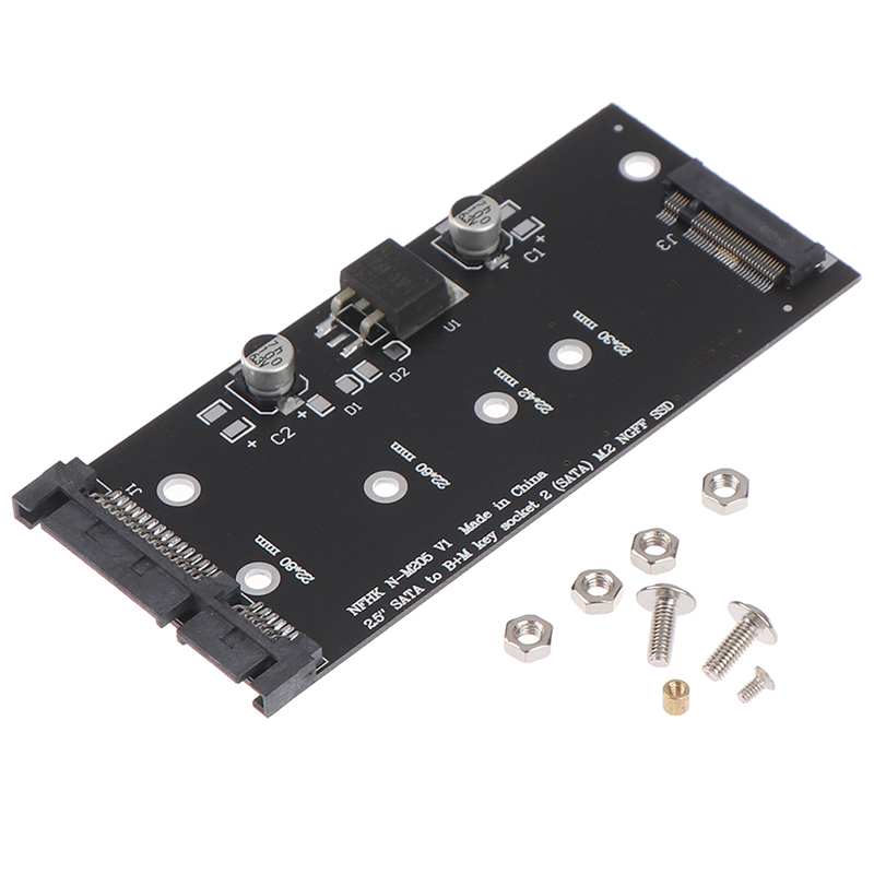 1pcs M.2 NVME SSD Convert Adapter Card NVME/AHCI SSD Upgraded Kit For SATA Revision I/II/III (1.5/3.0/6.0 Gbps). 