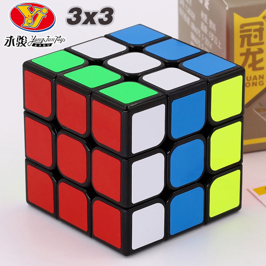 【happy one】YongJun Magic GuanLong V3 3x3 Stickers Mgico Cubo Professional Educational Toys Game Speed Magical Puzzles 3*3. 
