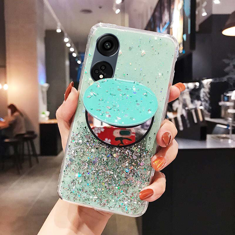 New Phone Case For OPPO F23 Pro Cover Sparkling Star Moon Soft Silicone Transparent Mirror Anti Drop for OPPO F23 Case