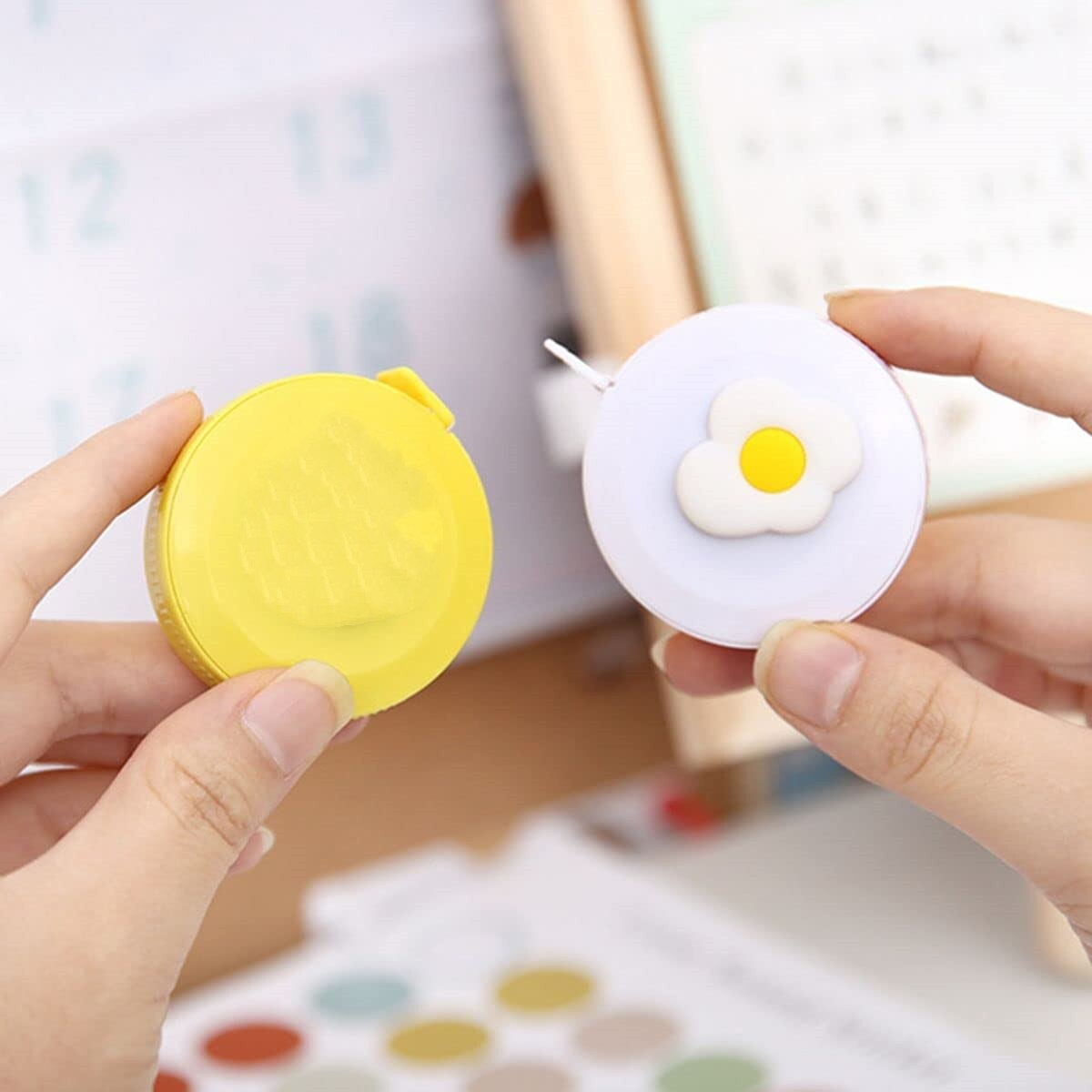 1pcs Tape Measure Portable Fan 1.5m Feet Double Size Measuring Tape. 