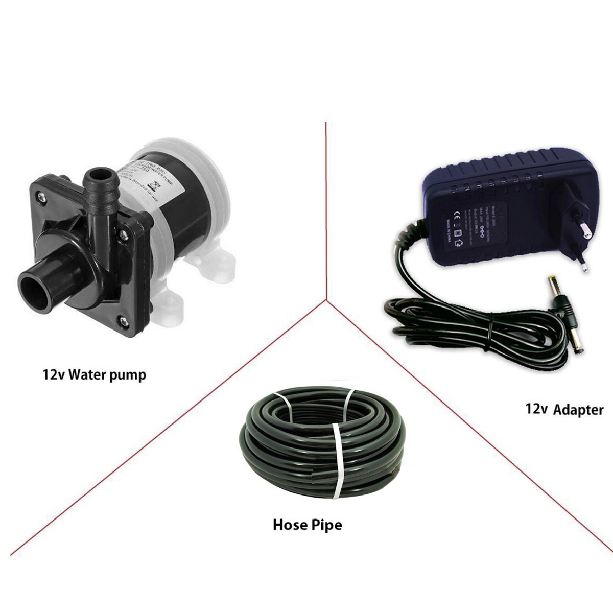 Water Pump Combo, Solar Dc Submersible Water Pump, Power Adapter And Hose Pipe, Best Student Project