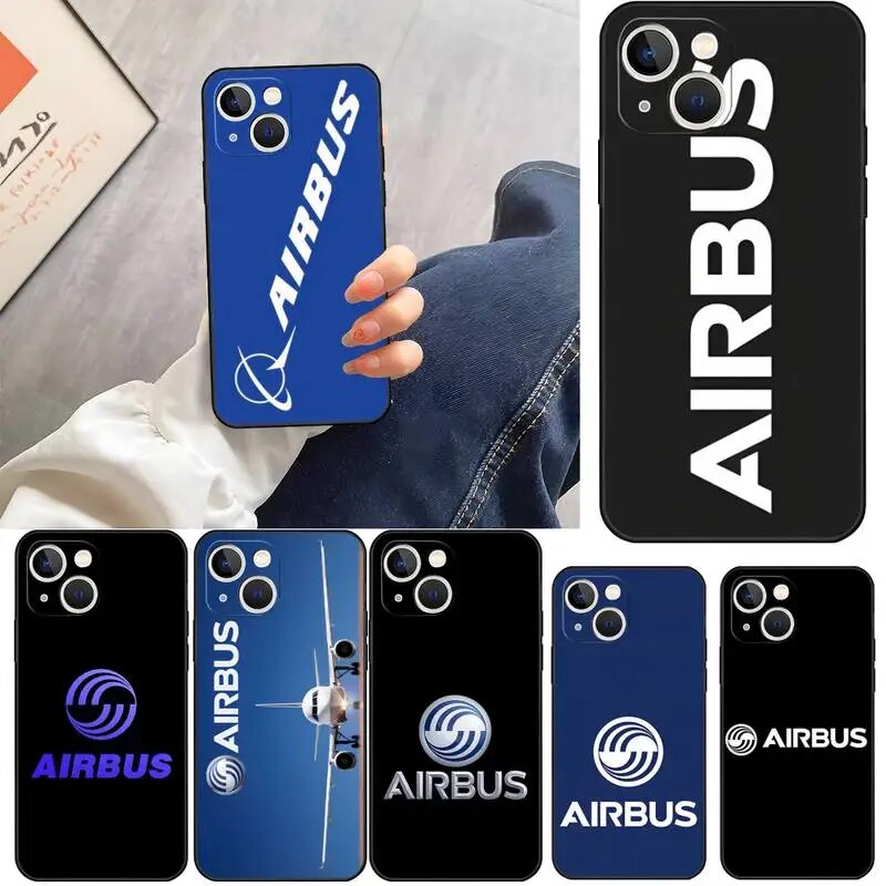 Airbus Logo Phone Case For Iphone 14 13 Pro Max 12 Xr X Xs Mini For 6 6s 7 8 Plus Se 2020 2022 Mobile Phone Accessories