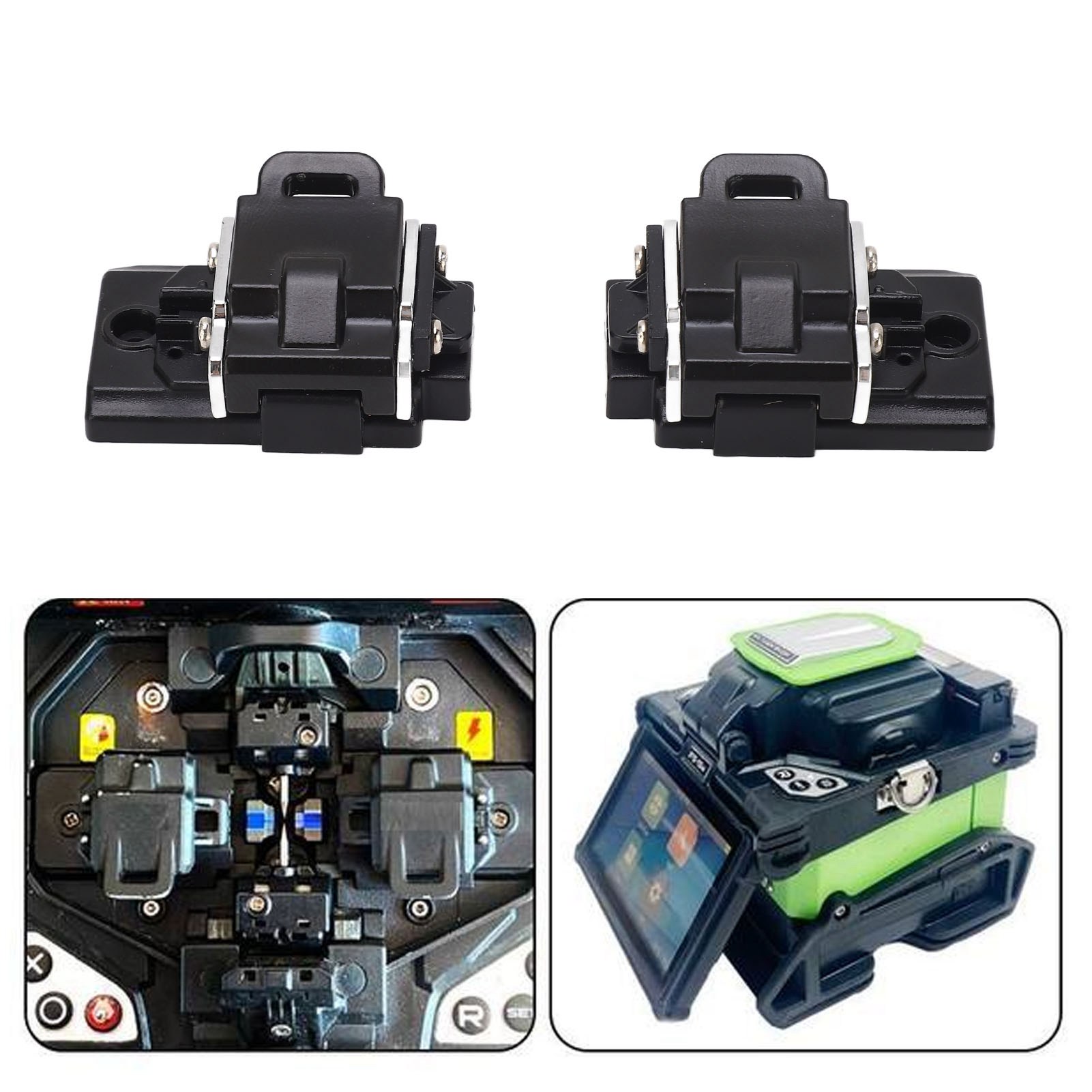 Fiber Fusion Splicer Fixture ABS Space Saving Easy Cleaning Fiber Fusion Clamp Multifunctional for Skinned Wires. 