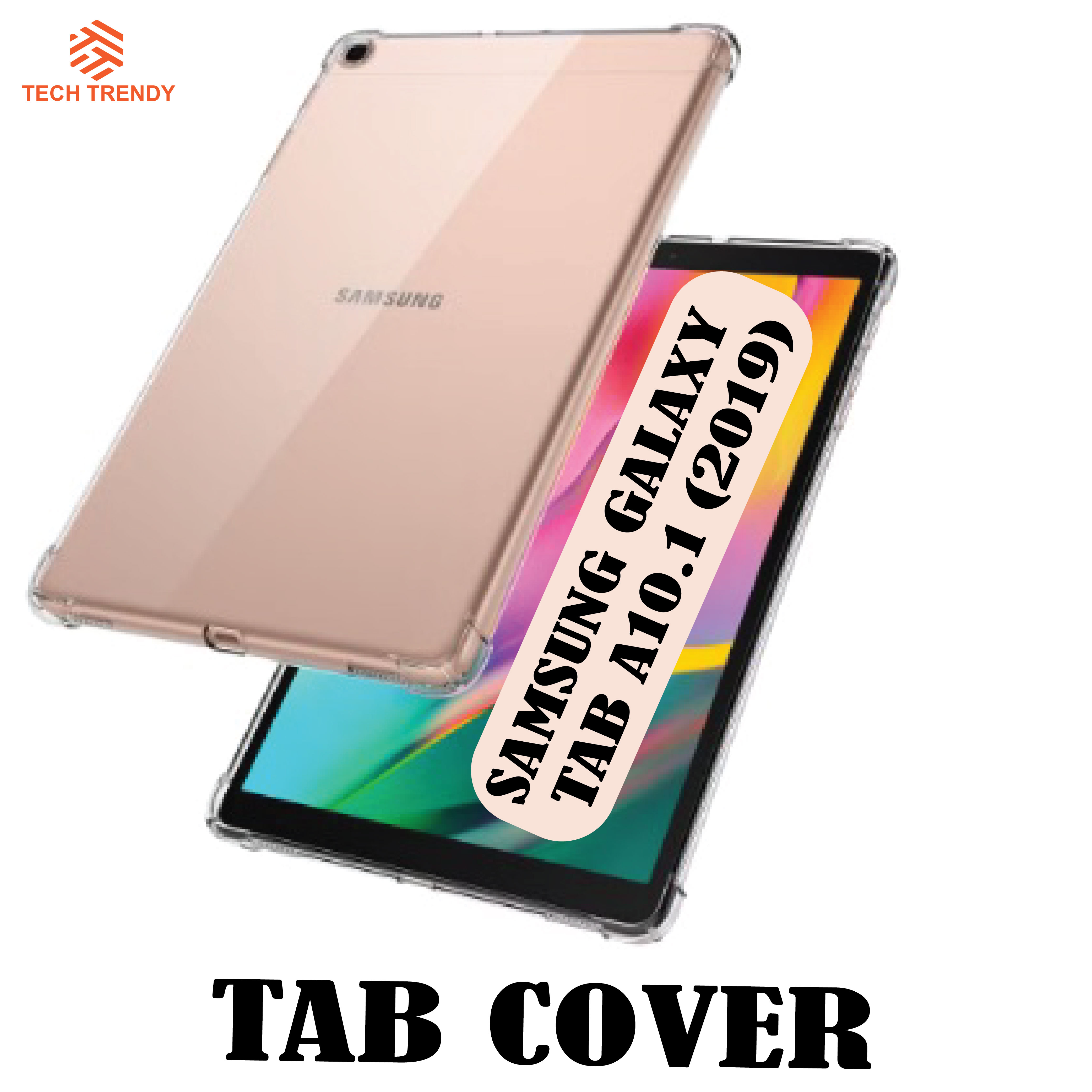 Samsung Galaxy Tab A 10.1 (2019) SMT510/SMT515 Crystal Clear Transperent Tablet Cover + Glass Protector For Samsung Galaxy Tab A 10.1 (2in1 Combo). 