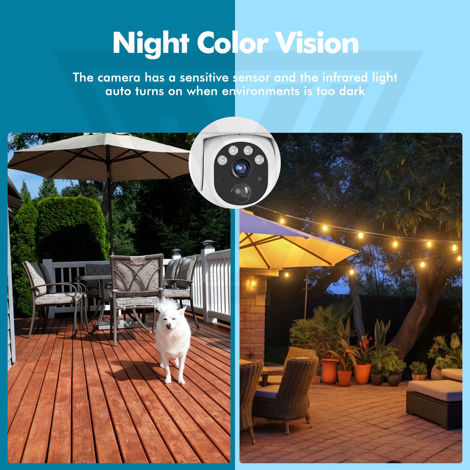 5MP IP Solar Power WiFi Camera PTZ Outdoor IP66 Waterproof 8000mAh Built-in Battery Surveillance Cam PIR Human Detection 5X Zoo. 